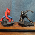 Disney Infinity 2.0 Spider-Man Black Red Suit 2 Figure Lot PVC Loose