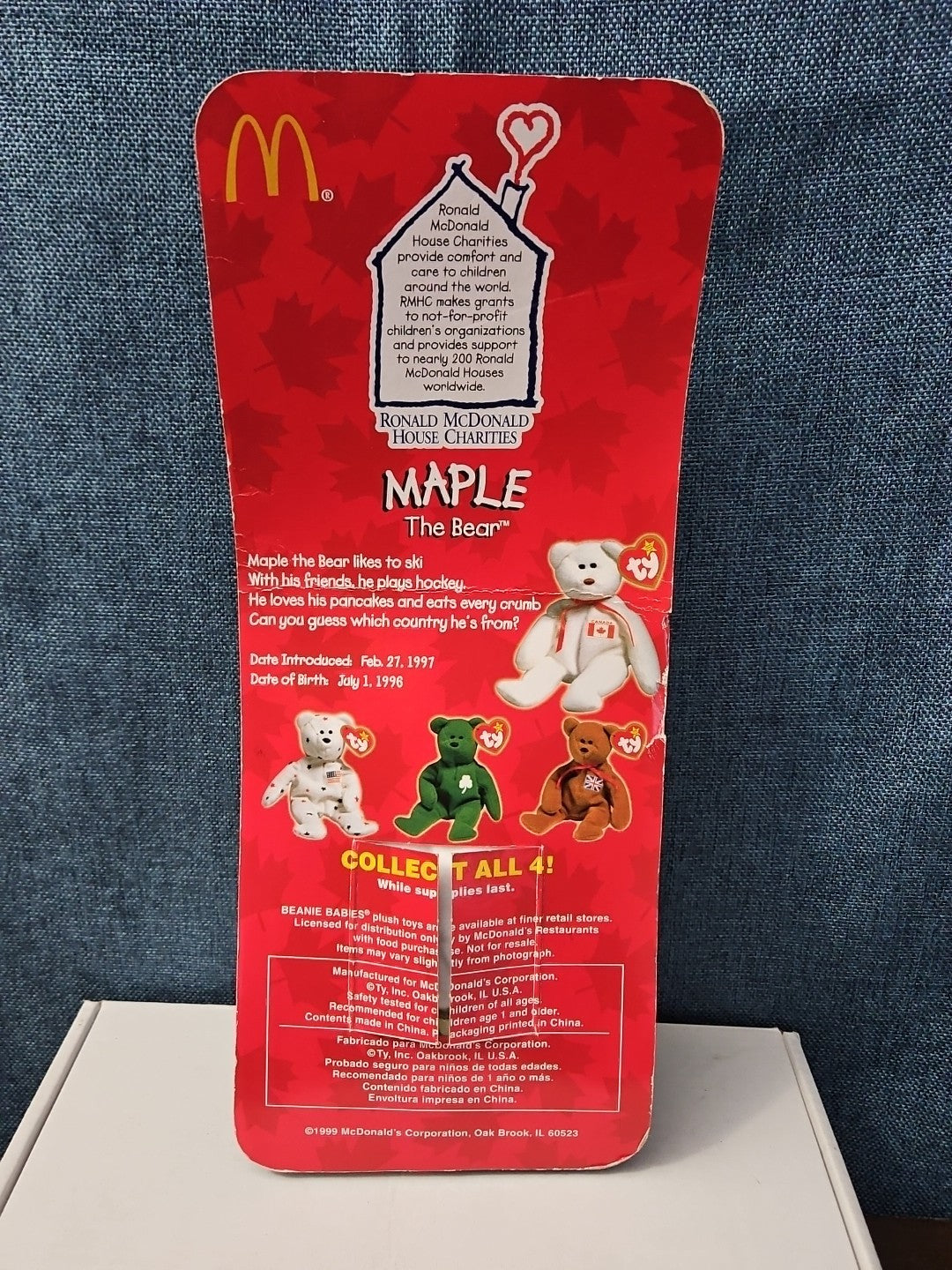 Ty Beanie Baby Maple the Bear | 1997 McDonald's Charity Exclusive