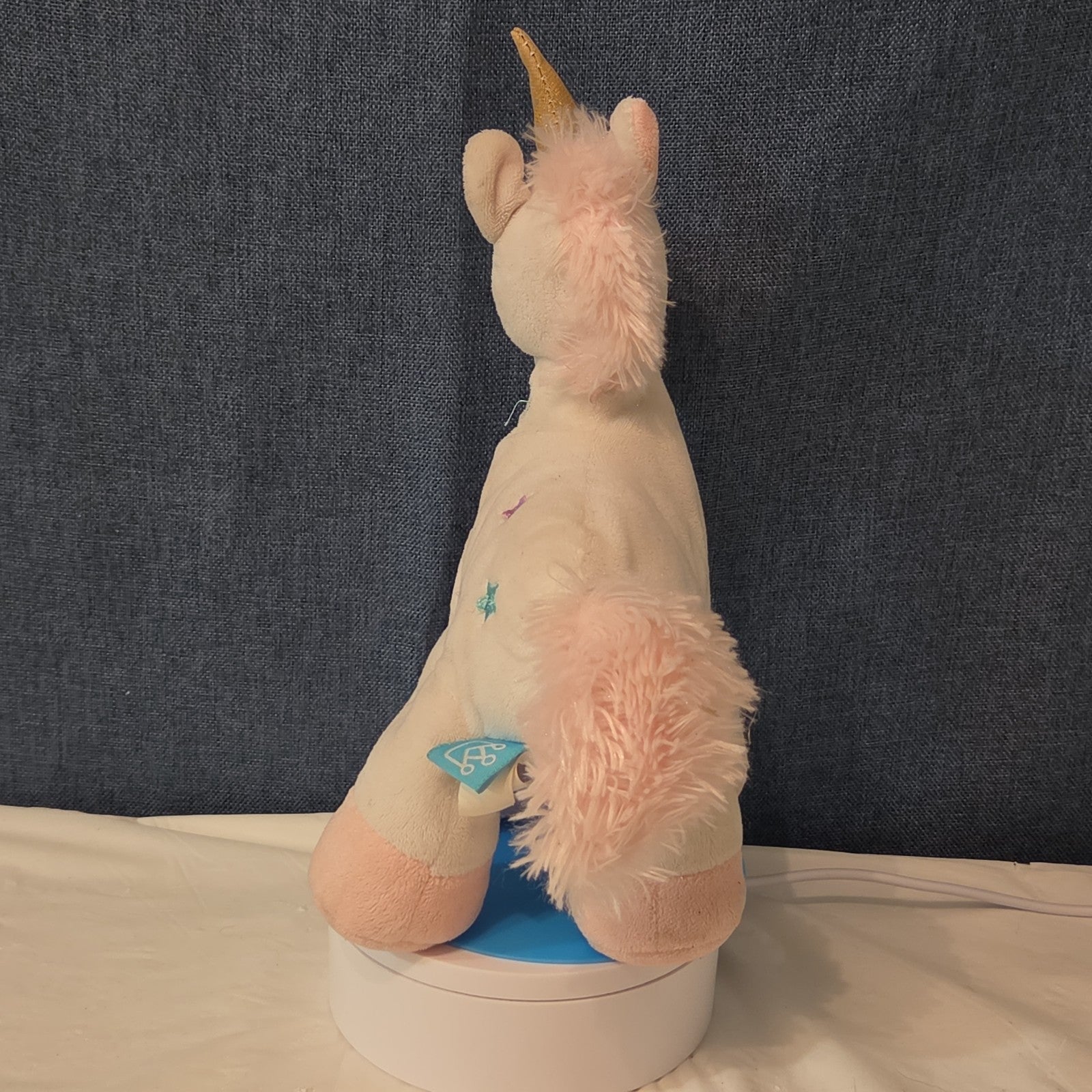 Manhattan Toy White Pink Unicorn Plush Rainbow Stars