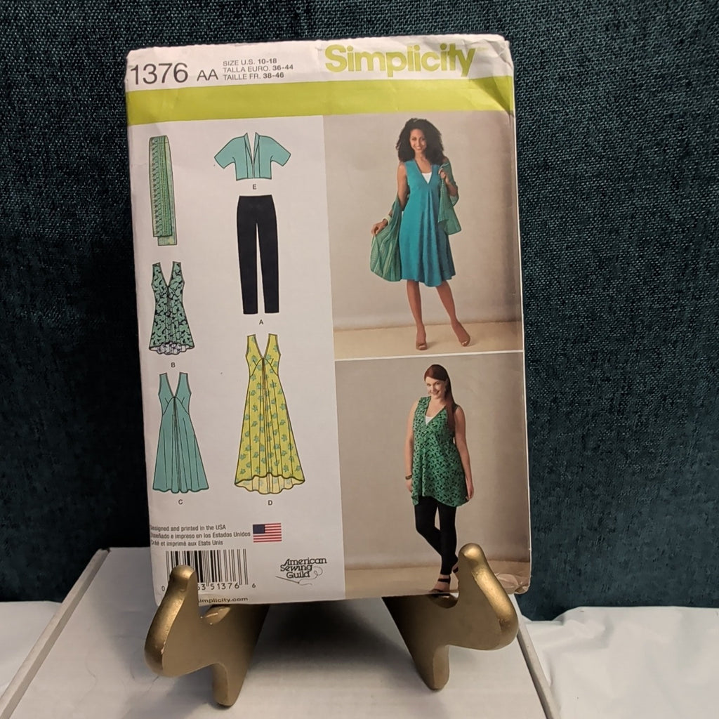 Simplicity 1376 Sewing Pattern Wardrobe Dress Pants Jacket Tunic 10-18 UNCUT