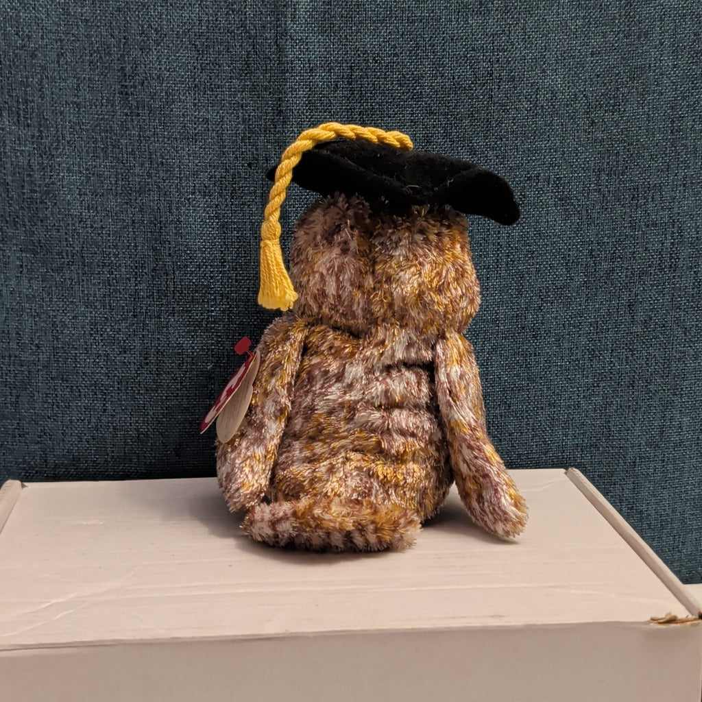 Ty Beanie Baby Smarter Owl Graduation 2002 Retired Mint Plush With Tag