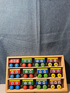 Wooden Magnetic Train Set 13 pc | Alphabet Letters A-Z & Numbers 0-10