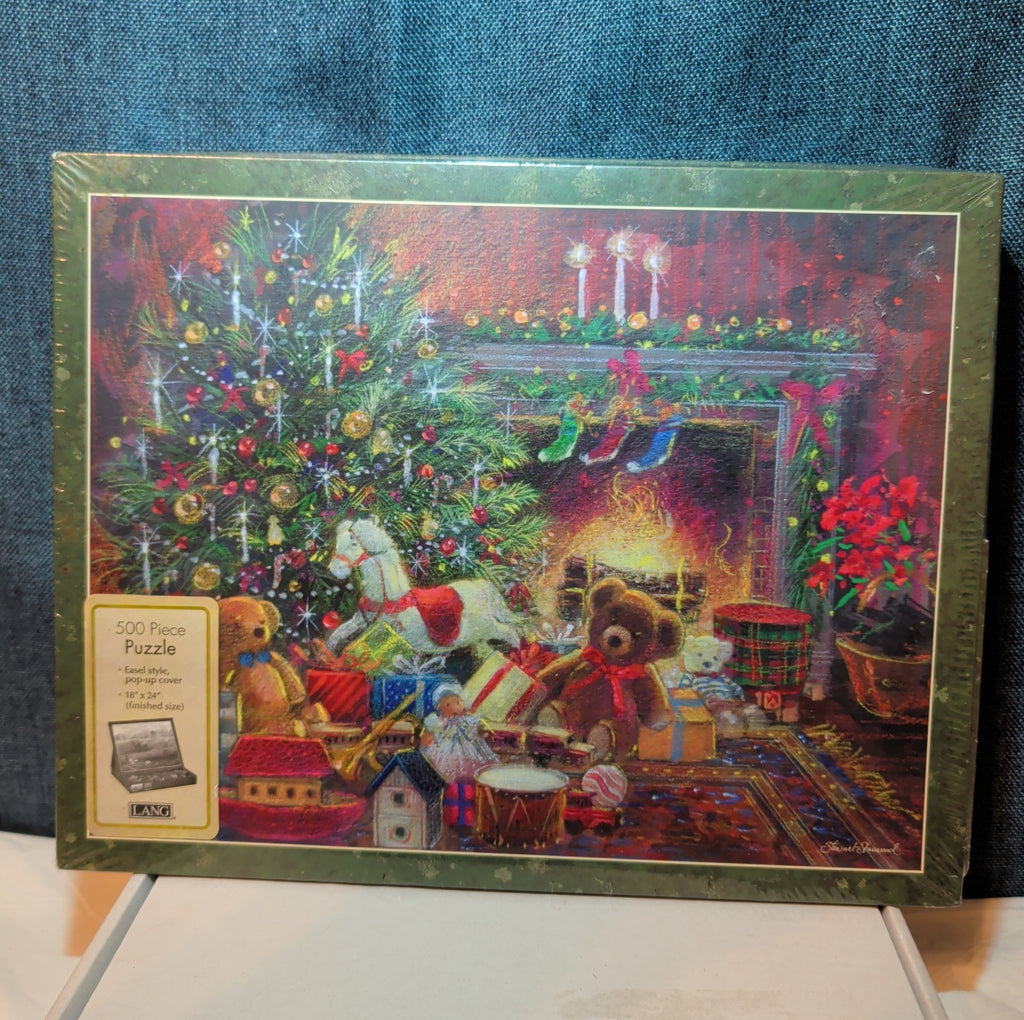 Vintage Lang Christmas Puzzle 500 pc Factory Sealed New Pop Up Easel Box 1982