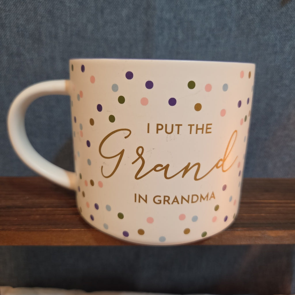 Threshold Grand In Grandma 16oz Stoneware Coffee Mug Dotted