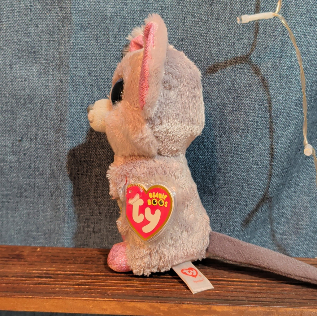 Ty Beanie Boos Squeaker Mouse 6" Plush Sparkle Cheese Kidcore