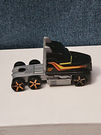 Hot Wheels Semi Truck Cab | Track Stars Black & Orange Racing Hauler
