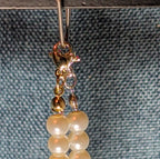 Faux Pearl Purse Charm Gold Silver Tone W Letter Initial