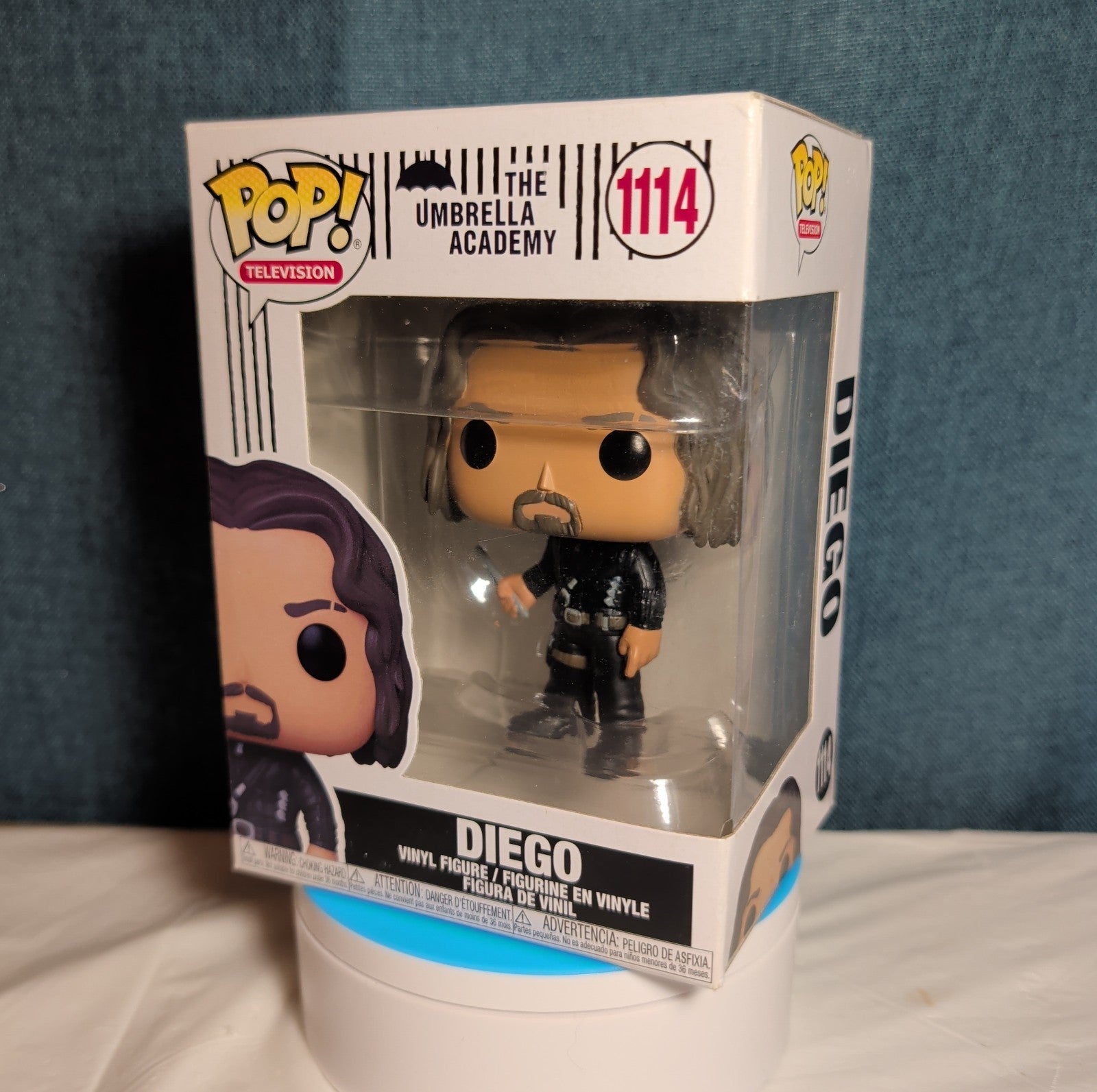 Funko Pop Television Umbrella Academy Diego 1114 Vinyl Figure in Box w Protector