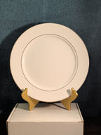Home Essentials China Dinner Plate White with Gold Rim Individual Replacement