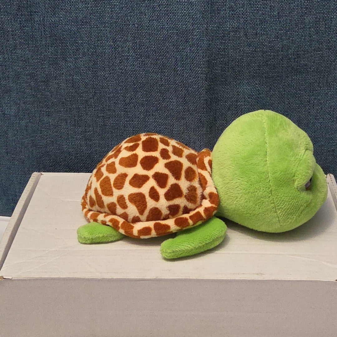Ty Beanie Boos Zippy Green Turtle 6" Stuffed Animal Toy Gold Glitter Eyes MWMT
