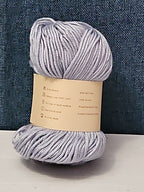 ThinkThings Milk Cotton Yarn | Soft Silver Grey 50g Skein Anti-Pilling