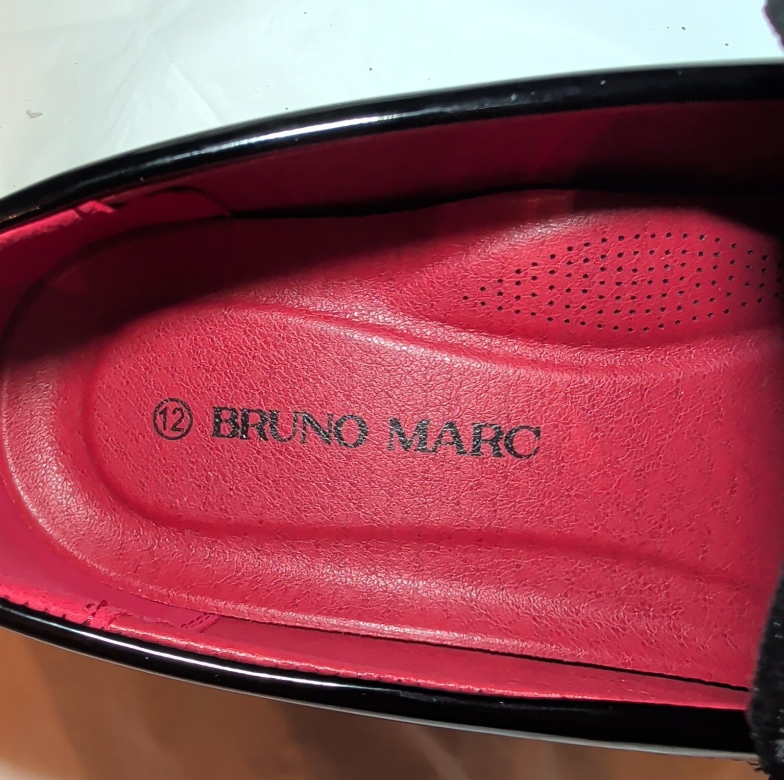 Bruno Marc Men Loafers Size 12 Tuxedo Velvet Patent Black Dress Shoes Slip On