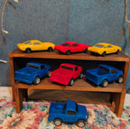 Toy Car Truck Lot 7Pc Plastic Blue Red Yellow