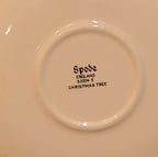 Spode Christmas Tree S3324 England 5.75" Saucers Set 2 Vintage