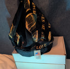 I Love Jesus Bible Black Satin Hair Bonnet Sleep Cap OS