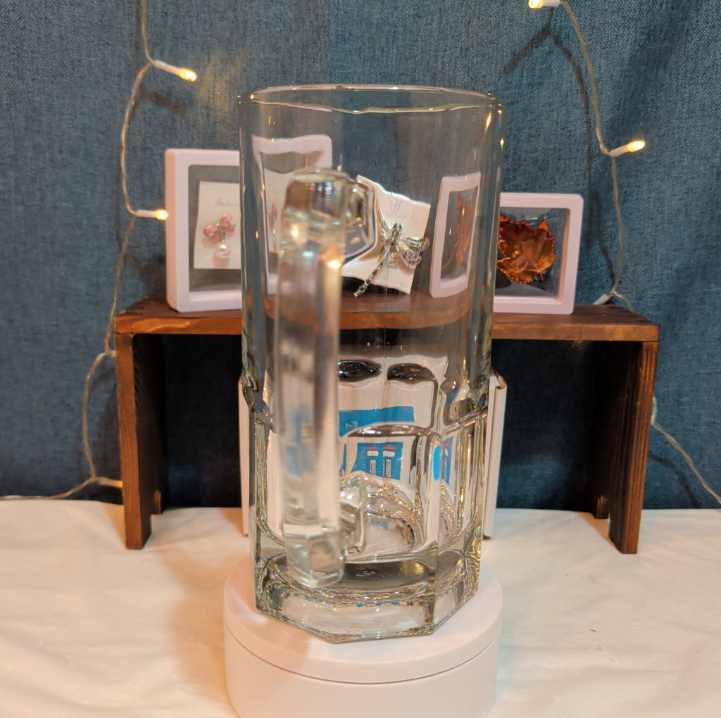 Libbey Gibraltar Super Mug 8-Inch Heavy Glass Beer Stein Vintage