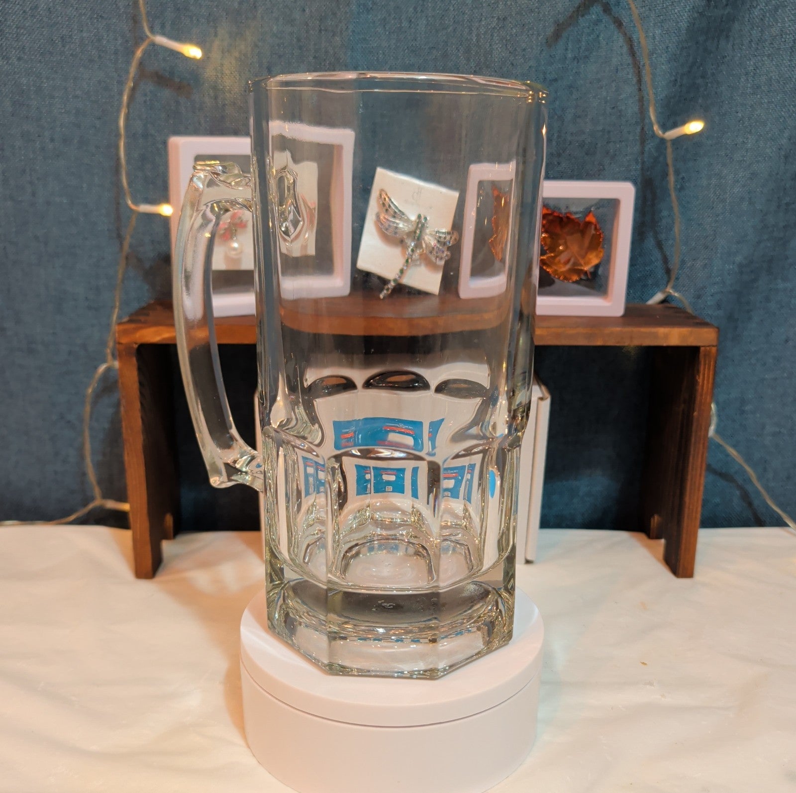 Libbey Gibraltar Super Mug 8-Inch Heavy Glass Beer Stein Vintage