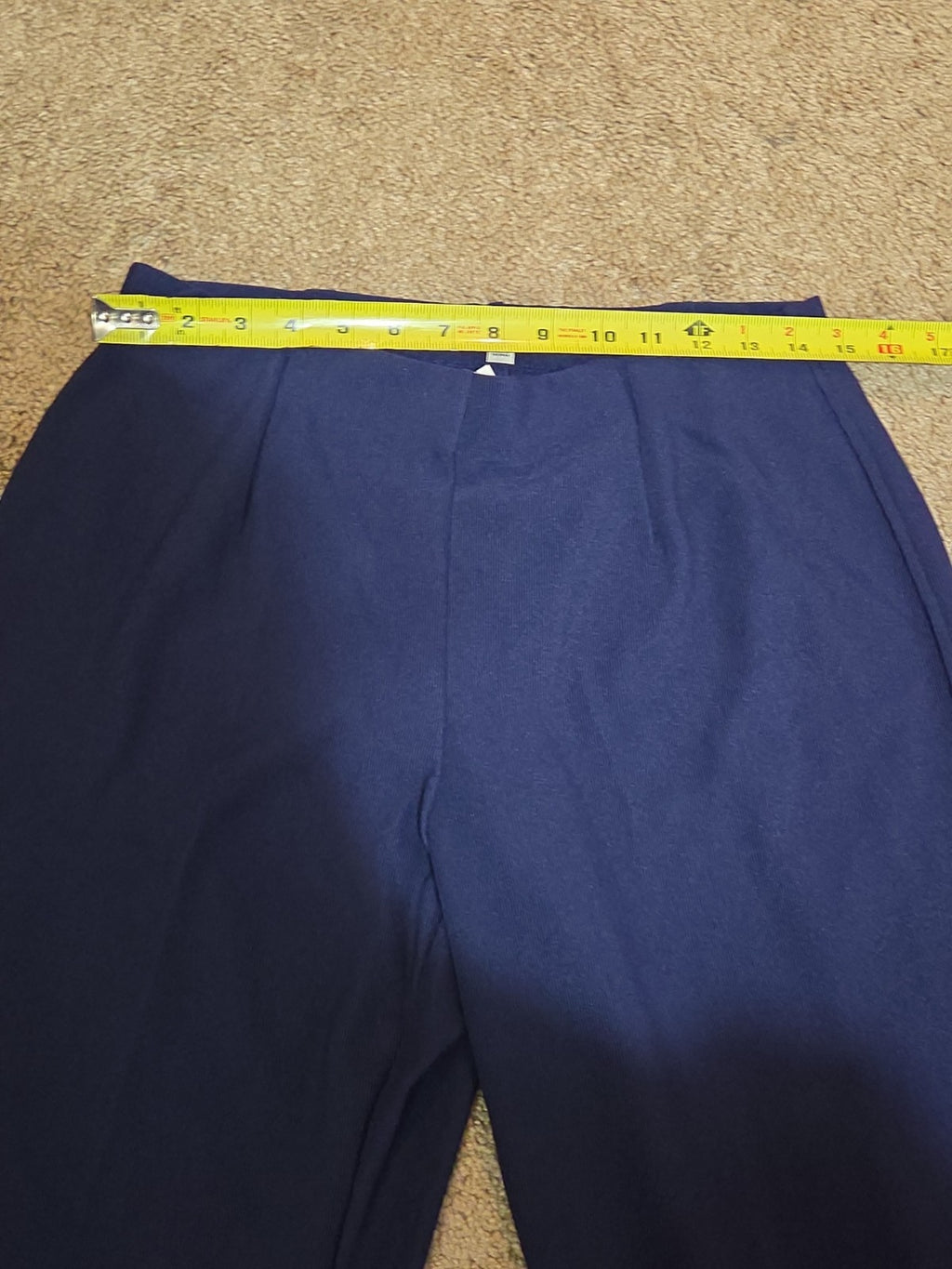 TravelSmith Pants Womens MP Navy Blue Wide Leg Stretch Travel Pull On Style 3212