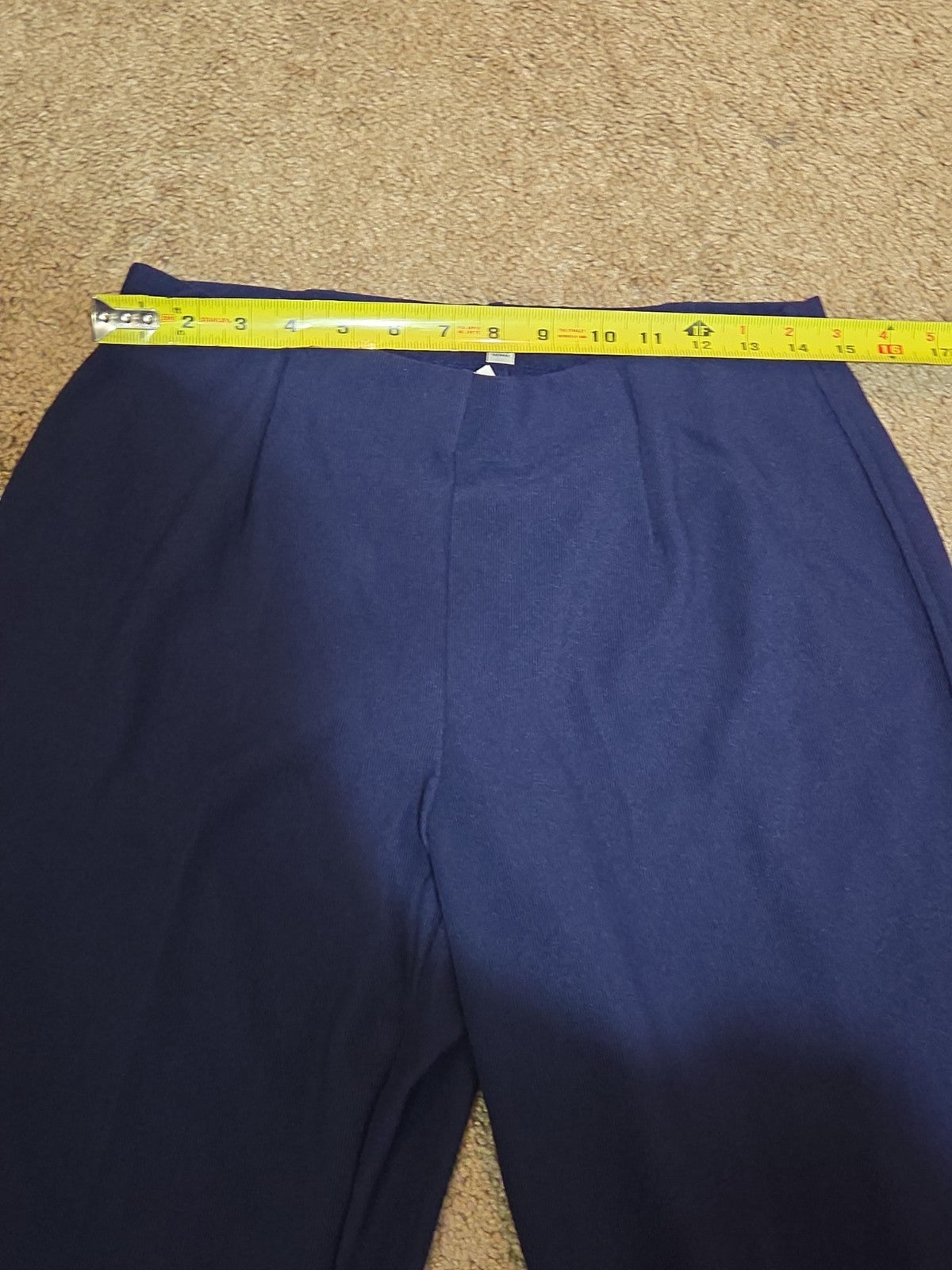 TravelSmith Pants Womens MP Navy Blue Wide Leg Stretch Travel Pull On Style 3212
