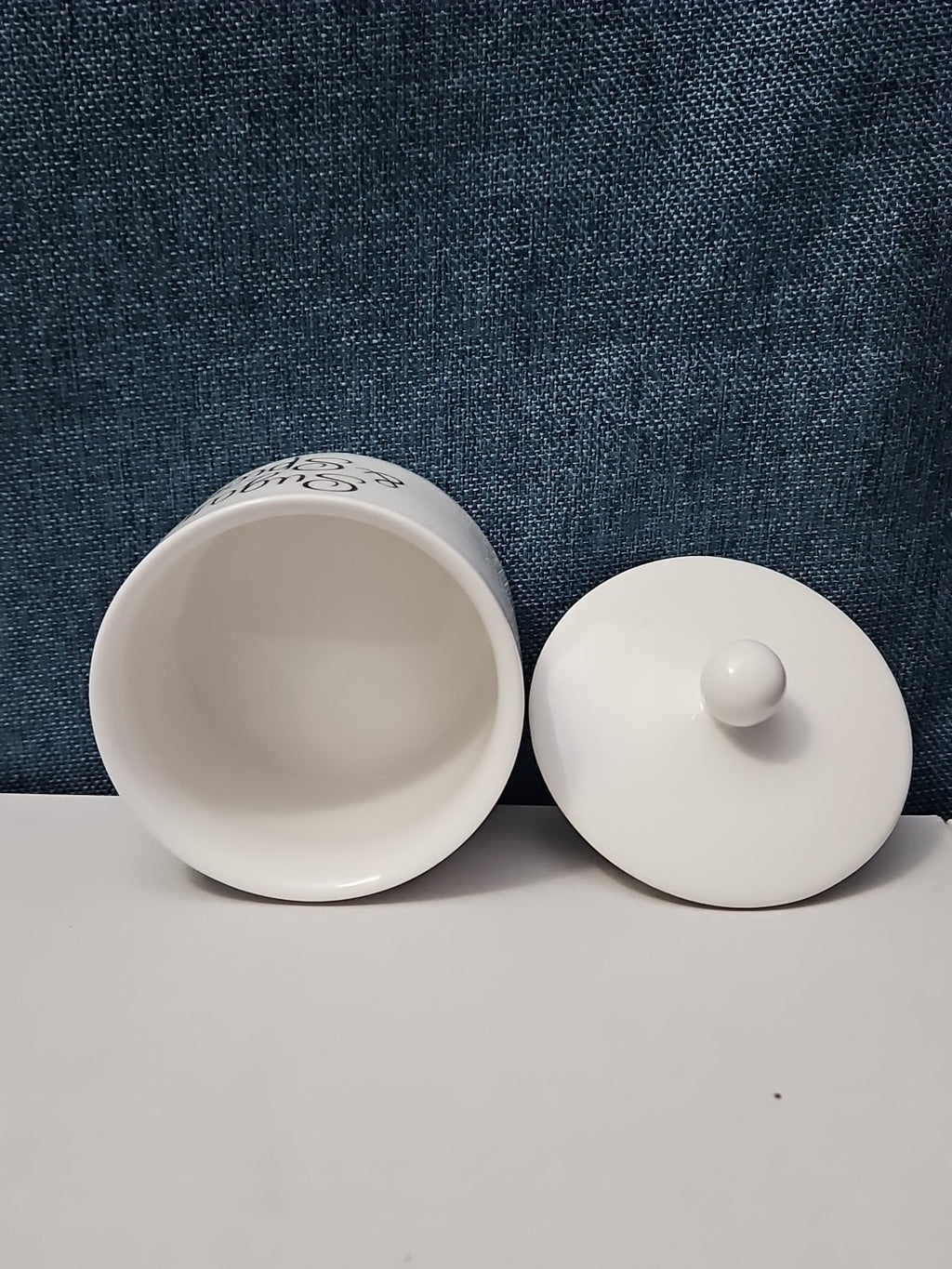 Ceramic Sugar Bowl with Lid | "Sugar & Spice"