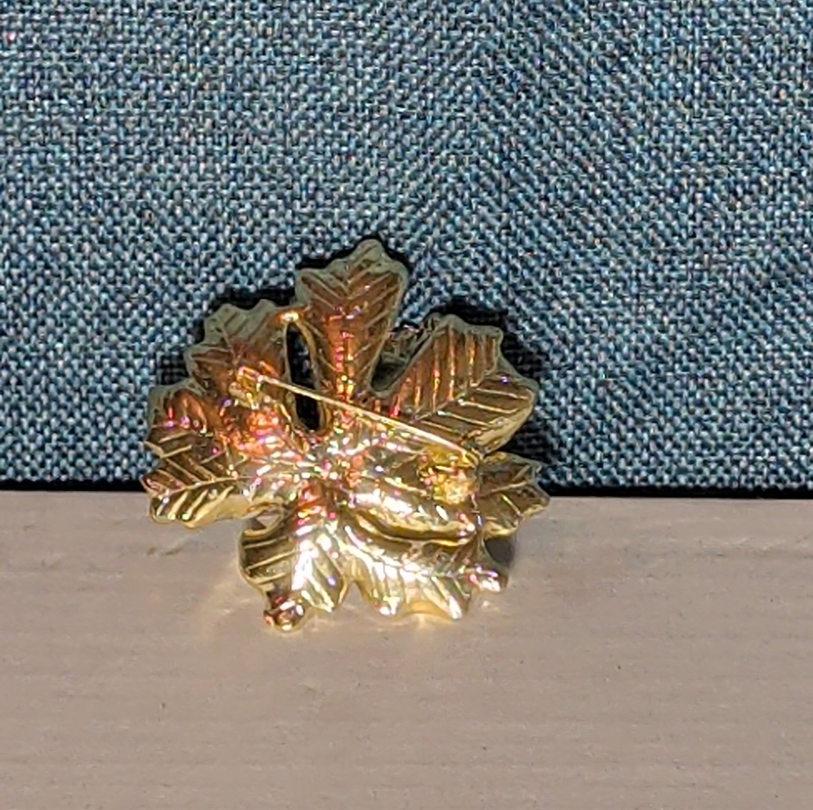 Peony Flower Brooch Pin Gold Tone Faux Pearl Enamel Coquette NWOT