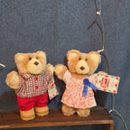 Wendy's Furskins Boone Bear Plush Plaid Outfit 1986 Vintage Holiday Tagged