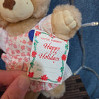 Wendy's Furskins Boone Bear Plush Plaid Outfit 1986 Vintage Holiday Tagged