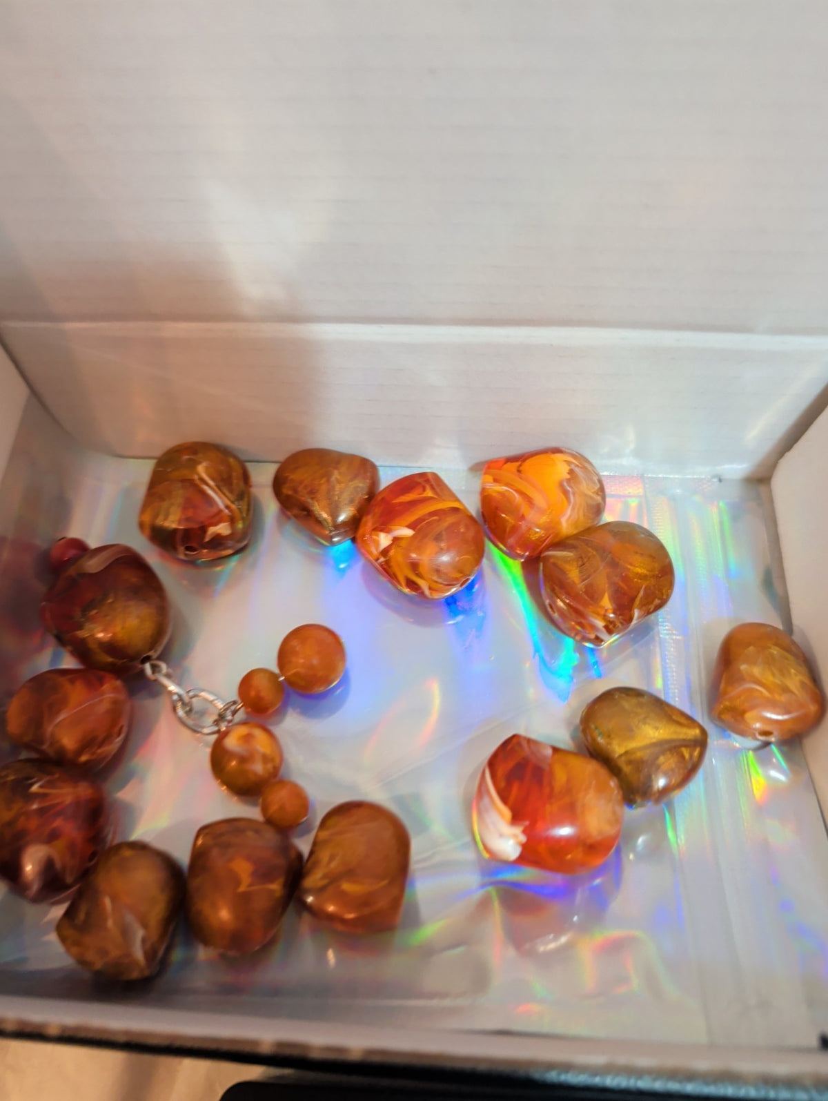Baroque Tortoise Pre-Drilled Plastic Beads 2oz Boho Craft Lot
