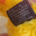 Ty Bonnie Yellow Baby Chick Plush Gingham Bonnet 1993 Vintage