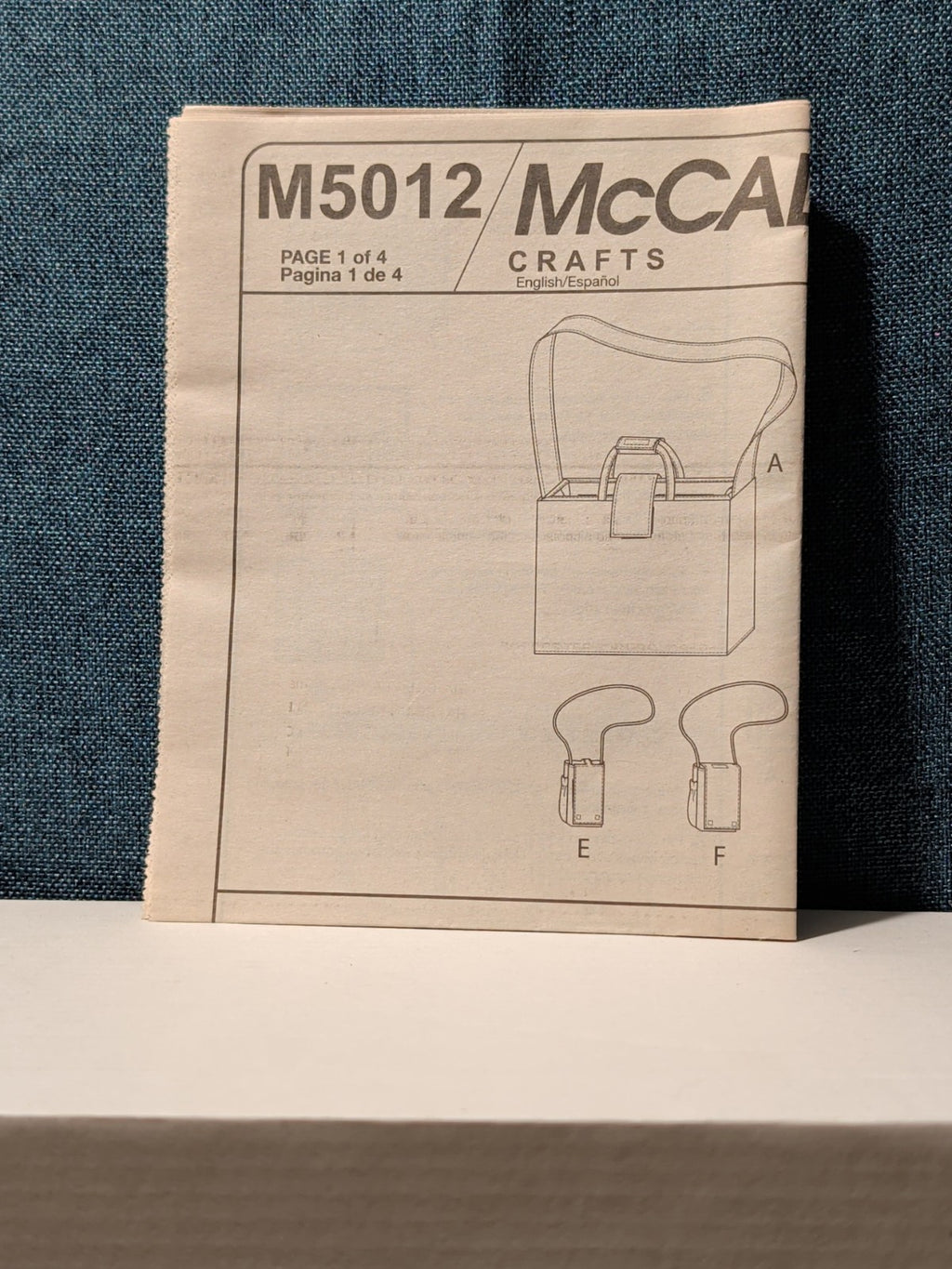McCall's M5012 Fashion Accessories Pattern 2005 | Tote Checkbook Keyring | UNCUT