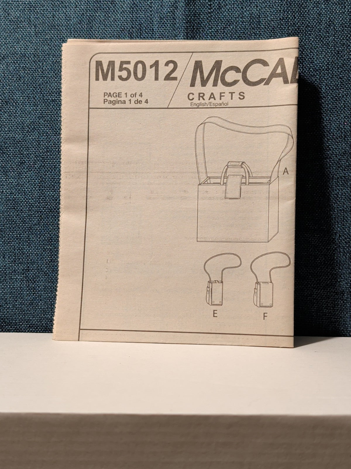 McCall's M5012 Fashion Accessories Pattern 2005 | Tote Checkbook Keyring | UNCUT