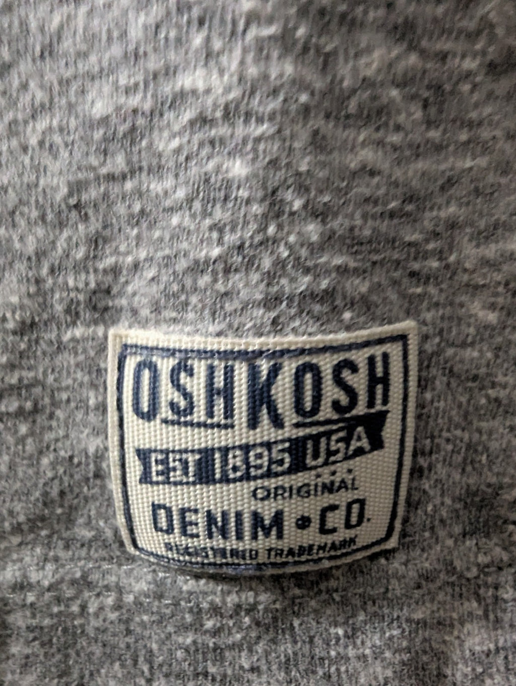 OshKosh B'gosh Boys Shirt Size 7 Henley Raglan Gray Maroon Varsity Stripe