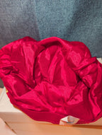 I Love Jesus Satin Hair Bonnet Sleep Cap Red Gold Glitter OS Made in USA