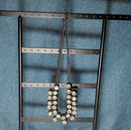 Gunmetal Double Layer Crystal Statement Necklace Edgy Glam
