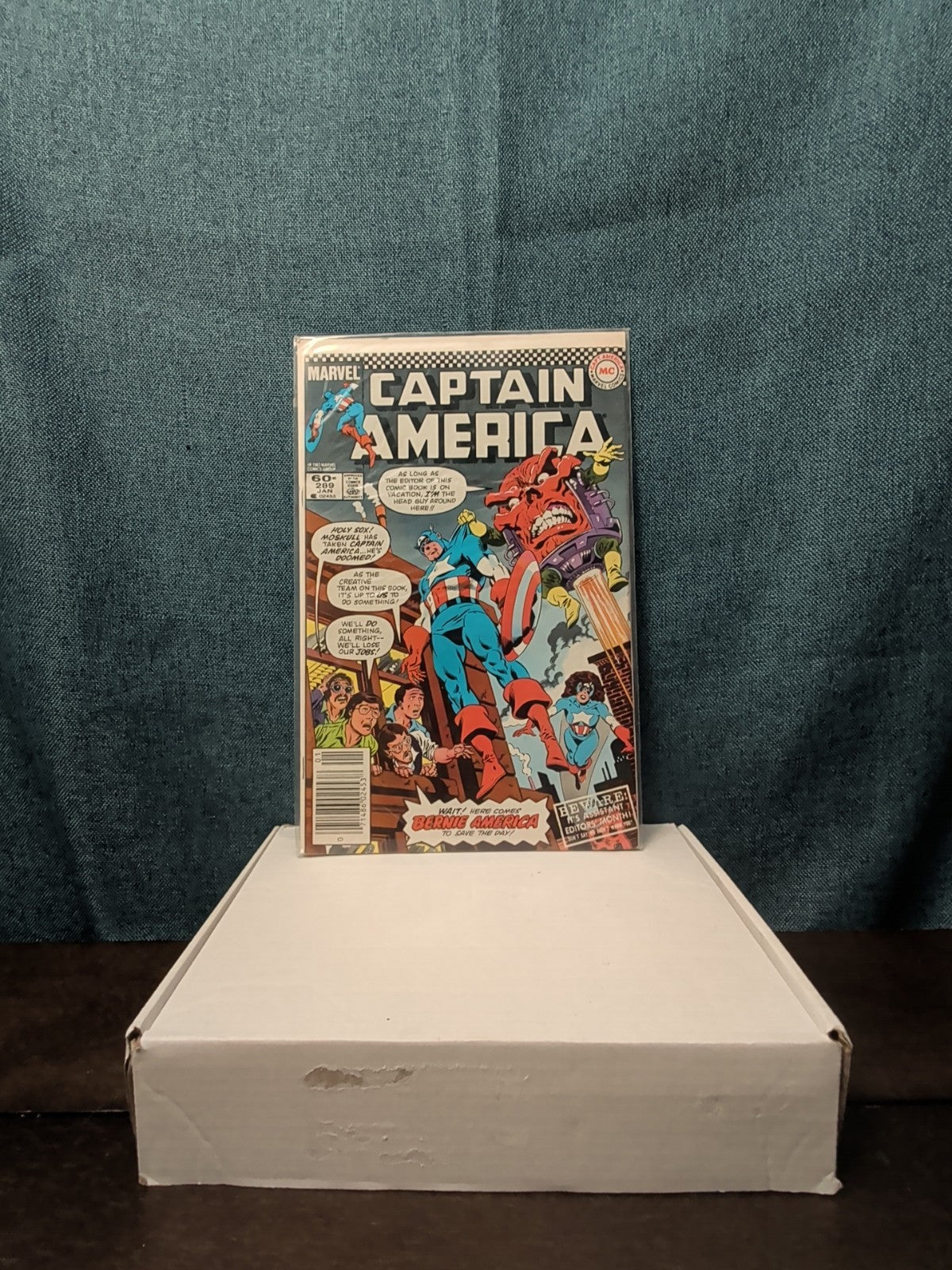 Captain America #289 1984 Newsstand Bernie America Assistant Editors Month Good