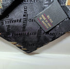 Vtg Ferrell Reed for Edwards Silk Neck Tie Black Gold Geometric Art Deco 59.5