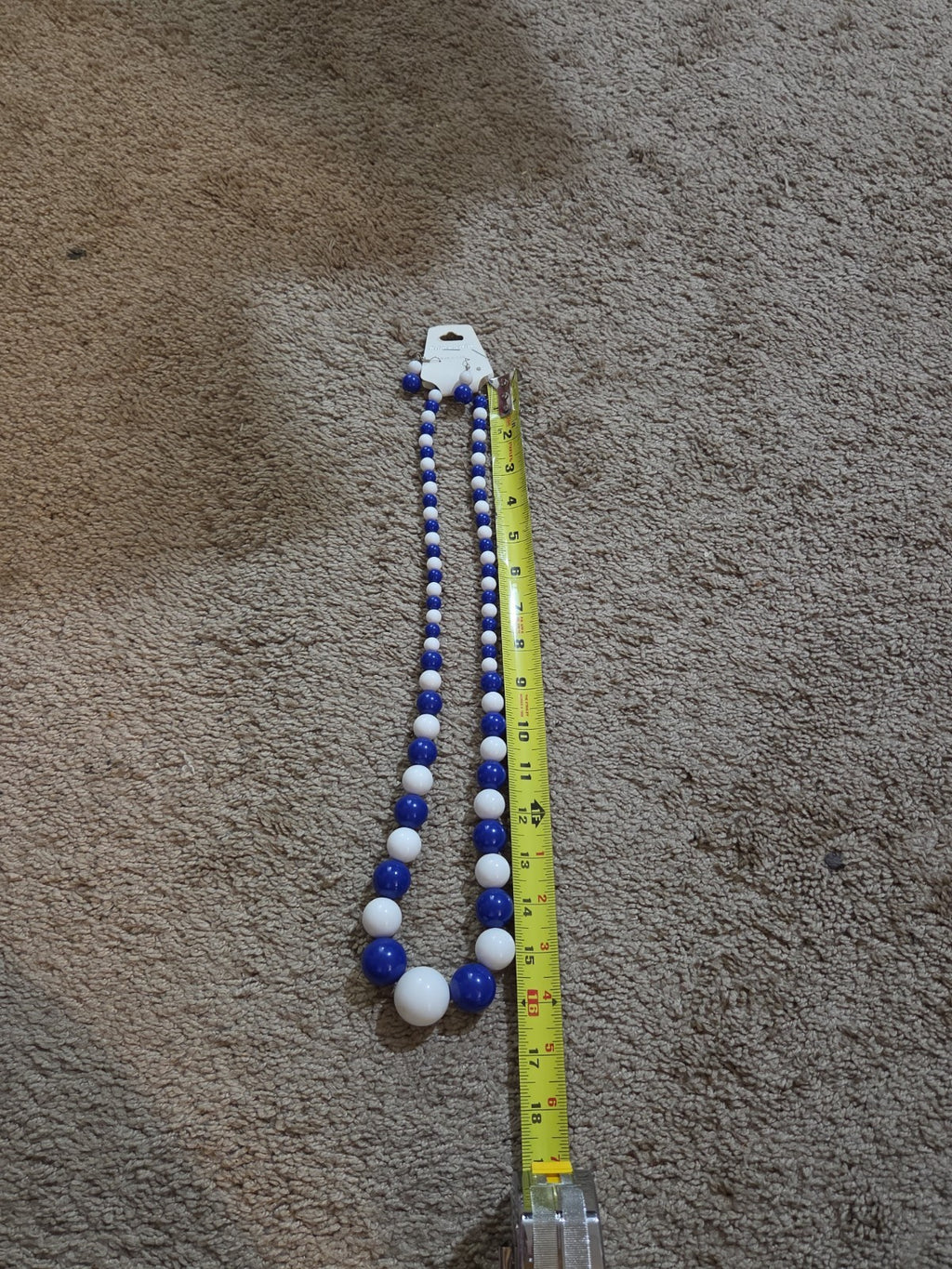 Chunky Bubblegum Bead Necklace Earring Set Blue White Retro