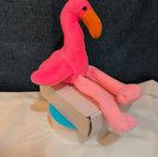 TY Beanie Baby - PINKY the Pink Flamingo (10 inch) - MWMTs Stuffed Animal Toy