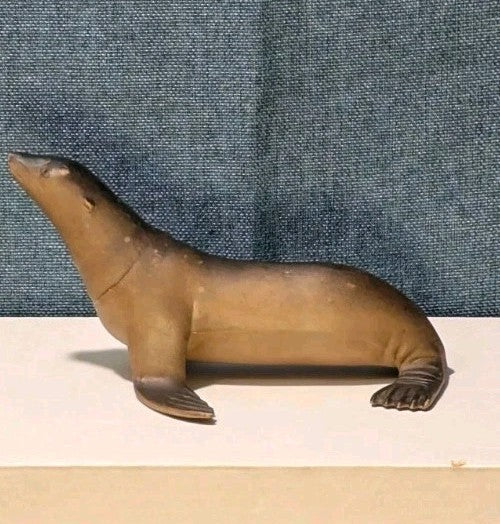 Vintage S.H. Sea Lion Figure | Realistic Ocean Animal Toy | Articulated Neck