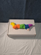 Ty Beanie Baby Inch the Inchworm 1995 Rainbow Plush Yarn Antennae Clean NO TAG