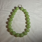 Chunky Bead Necklace Marbled Green Acrylic Retro Y2K PreOwned