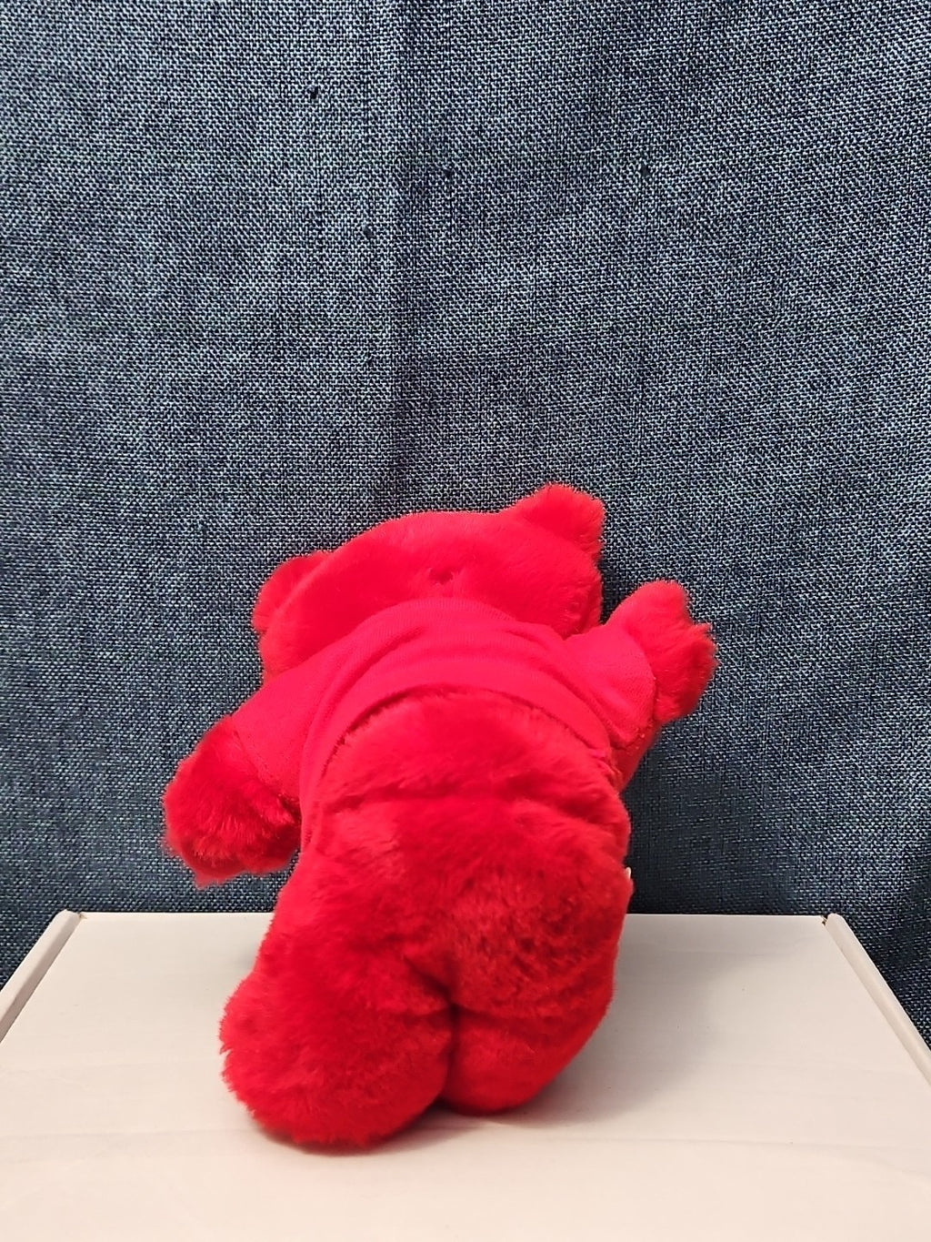 Vintage 1986 Crayola Teddy Bear Plush | Red Crayon Shirt | 7" Stuffed Animal |