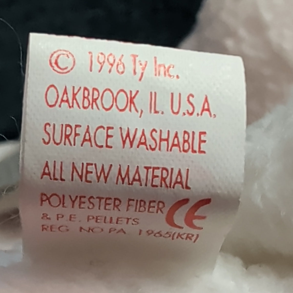 Ty Beanie Baby Fleece Lamb 1996 Retired 4th Gen Tags MWMT P.E. Pellets Authentic