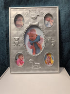 Special Moments "My First Year" Baby Photo Frame | Silver Tone Metal Collage |