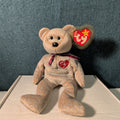 1999 Signature Bear Ty Beanie Baby Retired MWMT with Tag Protector Ginger Bear