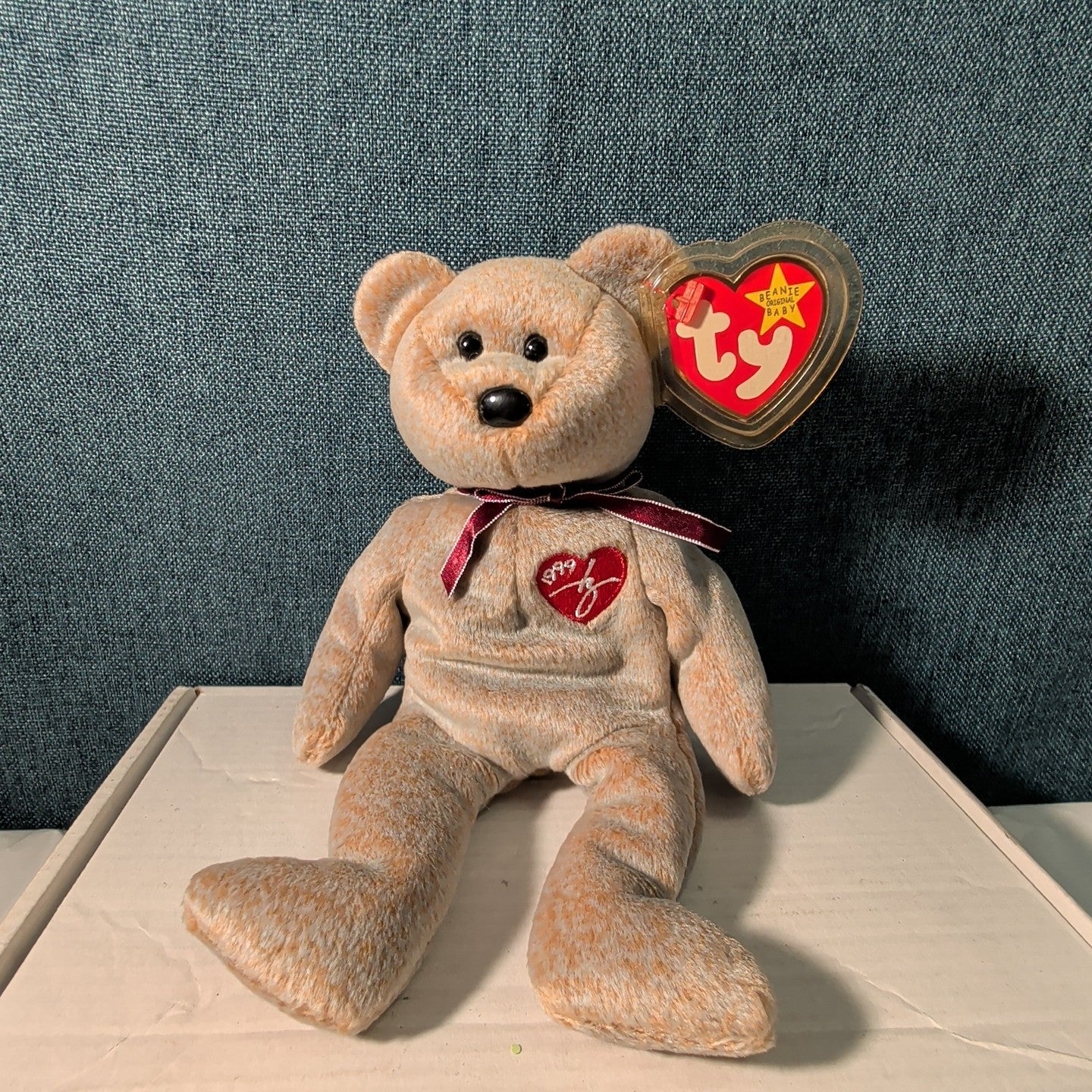 1999 Signature Bear Ty Beanie Baby Retired MWMT with Tag Protector Ginger Bear