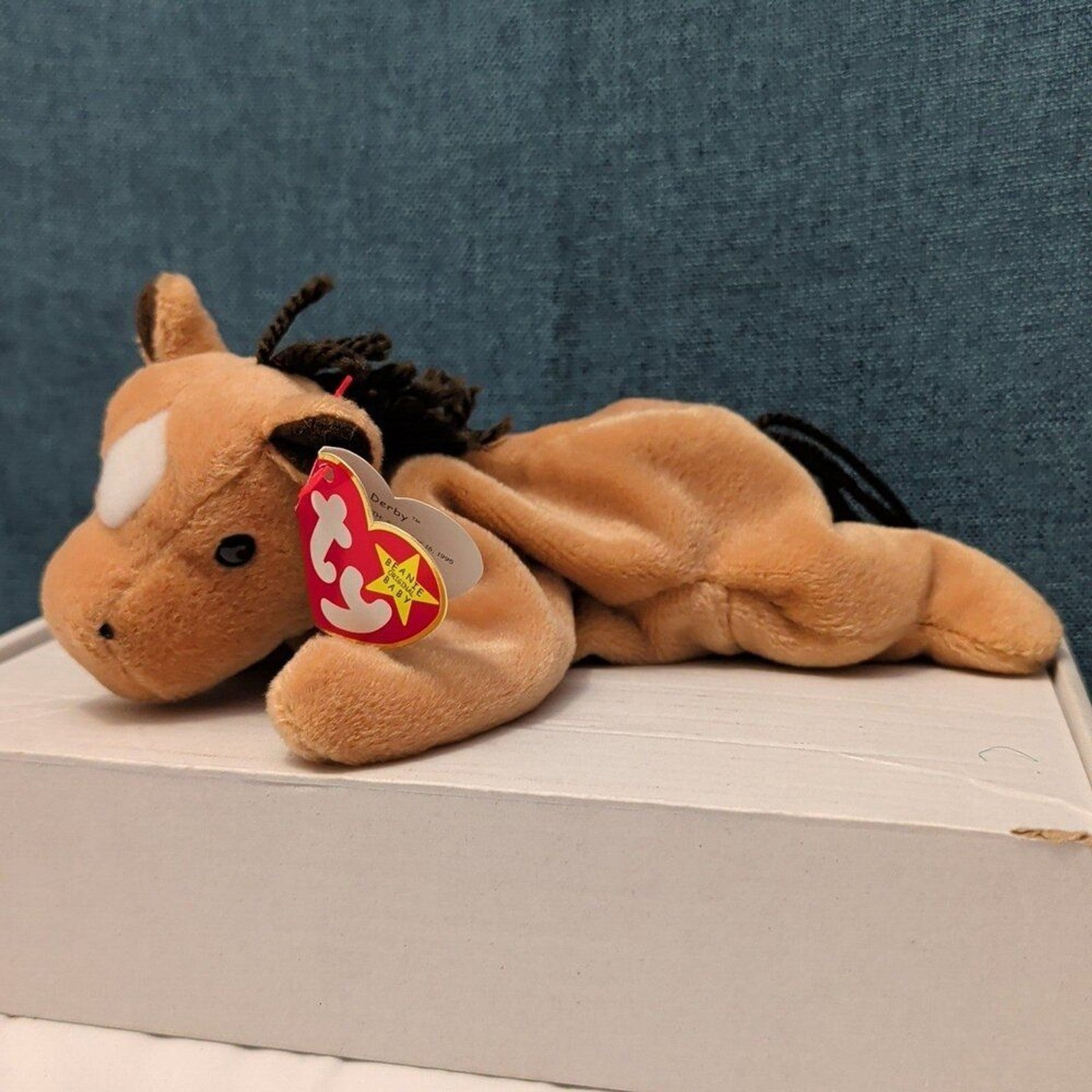 TY Beanie Baby DERBY Horse 1995 | White Star Forehead | MWMT Mint Tags | Rare