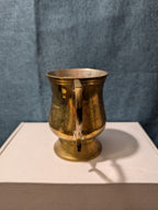 6 Vintage Etched Brass Mugs | Saudi Souvenir Goblets | Schree Amber  & Co.