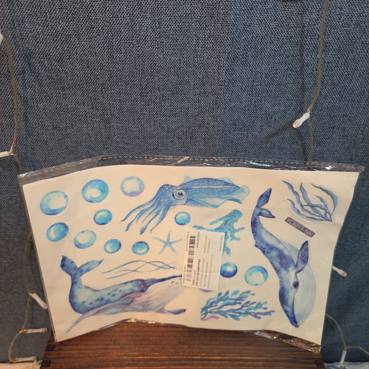 Ocean Marine Glow In Dark Wall Stickers Watercolor