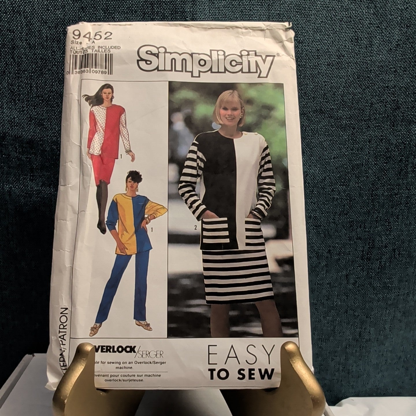 Simplicity 9452 Vintage 1989 Knit Pants Skirt Top Pattern SZ 6-24 UNCUT